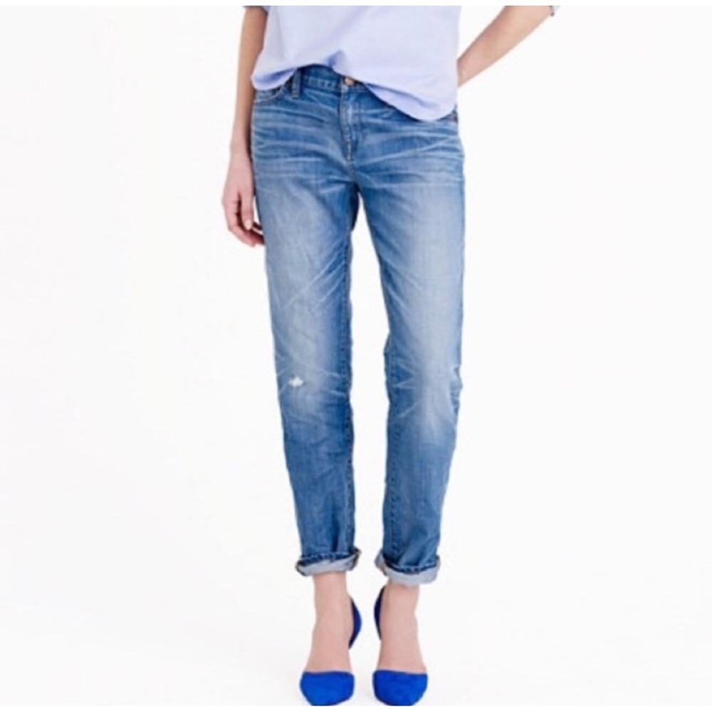 J.Crew Jeans 25 Boyfriend Distressed F1022 Relaxed Fit Slouchy